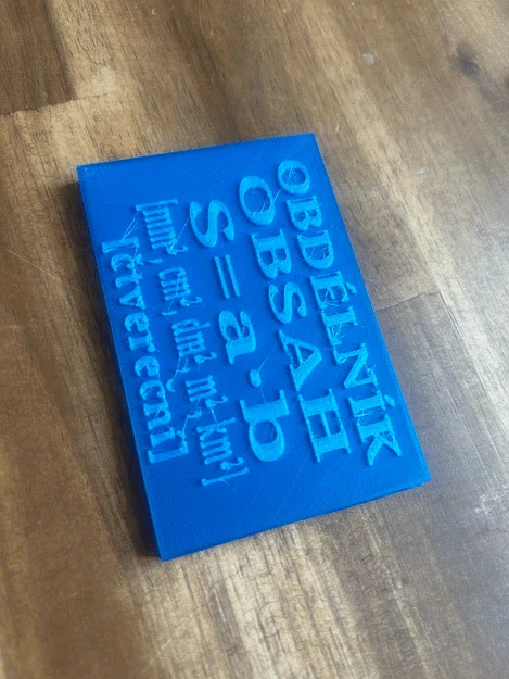 Mô hình 3D giáo cụ học toán: Công thức tính diện tích hình chữ nhật - Image 1