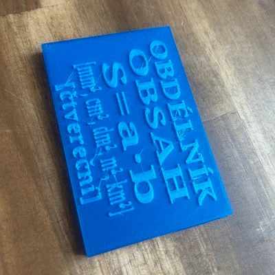 Mô hình 3D giáo cụ học toán: Công thức tính diện tích hình chữ nhật