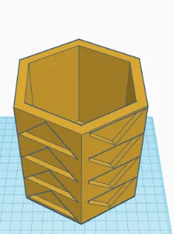 Mẫu in 3D chậu cây lục giác Hex Planter Up and Down V2 - Image 2