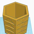 Mẫu in 3D chậu cây lục giác Hex Planter Up and Down V2 - Thumbnail 2