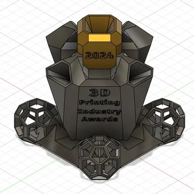 Mô hình cúp 3D Printing Industry Awards 2024 độc đáo để in 3D