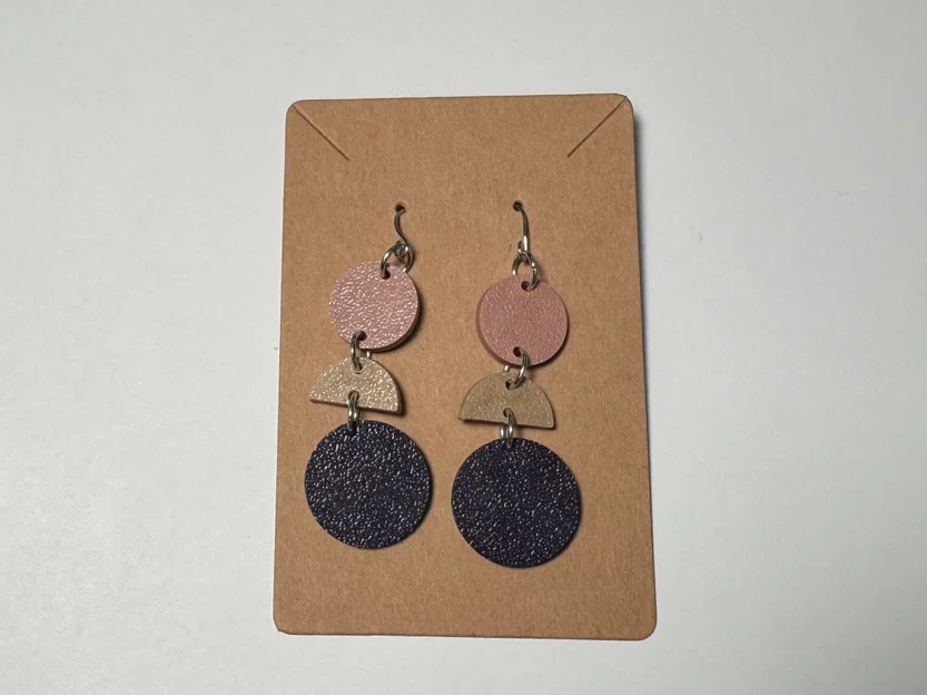 Bông tai 3D Dangling Circle Earrings - Phụ kiện thời trang cá tính - Image 1