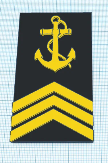 Mô hình phù hiệu Hải quân 2º Sargento Manobra - In 3D cực chất - Image 1