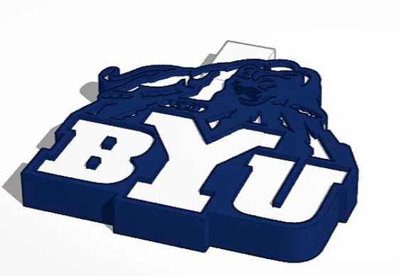 Móc khóa logo BYU in 3D - Phụ kiện độc đáo cho fan BYU - Image 2