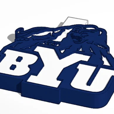 Móc khóa logo BYU in 3D - Phụ kiện độc đáo cho fan BYU