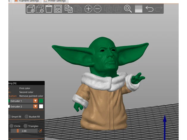 Mô hình 3D Grogu lai The Rock - GROCKGU MMU độc đáo - Image 1