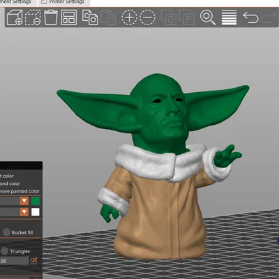 Mô hình 3D Grogu lai The Rock - GROCKGU MMU độc đáo