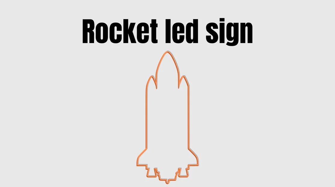 Biển LED Tên Lửa (Rocket led sign) In 3D - Image 1