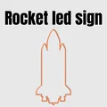 Biển LED Tên Lửa (Rocket led sign) In 3D - Thumbnail 1