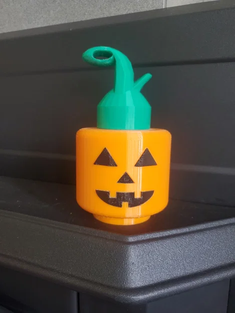 Bí Ngô Jack O’ Lantern Khổng Lồ Phong Cách Lego - Image 1