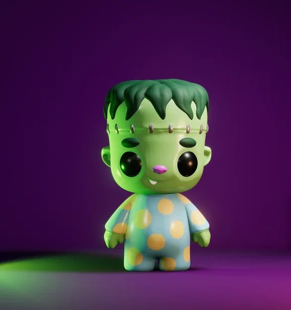 Mô hình 3D Baby Frankenstein dễ thương trang trí Halloween - Image 1