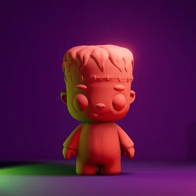 Mô hình 3D Baby Frankenstein dễ thương trang trí Halloween