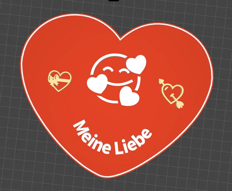Mô hình trái tim trang trí Meine Liebe in 3D đầy lãng mạn - Image 1