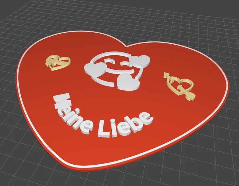 Mô hình trái tim trang trí Meine Liebe in 3D đầy lãng mạn - Image 2