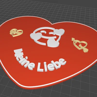 Mô hình trái tim trang trí Meine Liebe in 3D đầy lãng mạn