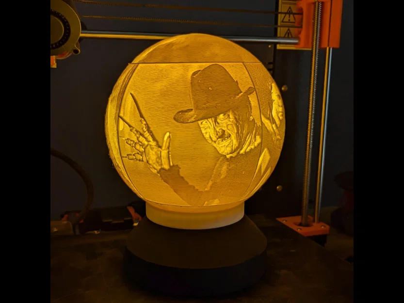 Quả Cầu Lithophane Phim Kinh Dị (Horror Movie Lithophane Globe) - Image 1