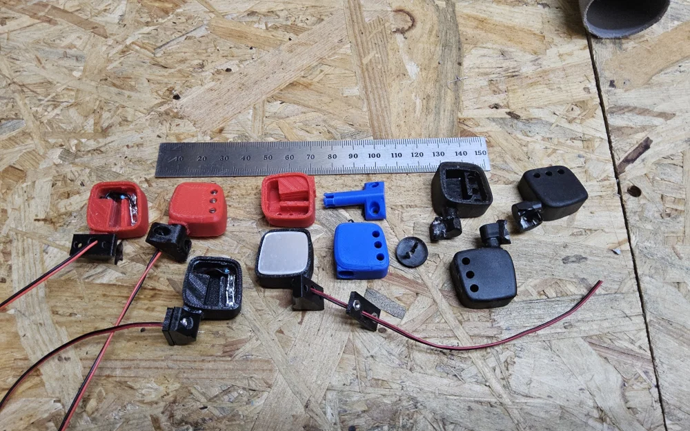 Gương kèm xi-nhan 1:10 RC SCX (Spiegel mit Blinker) - Image 7