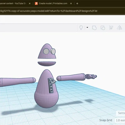 Mô hình nhân vật Yeeps 3D - Bản thiết kế sưu tầm cực chất