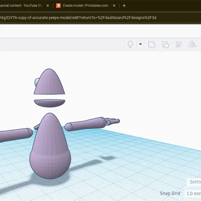 Mô hình nhân vật Yeeps 3D - Bản thiết kế sưu tầm cực chất