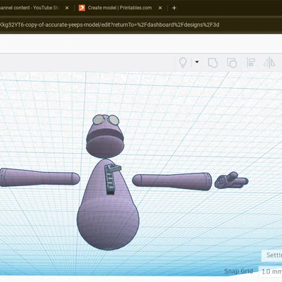 Mô hình nhân vật Yeeps 3D - Bản thiết kế sưu tầm cực chất