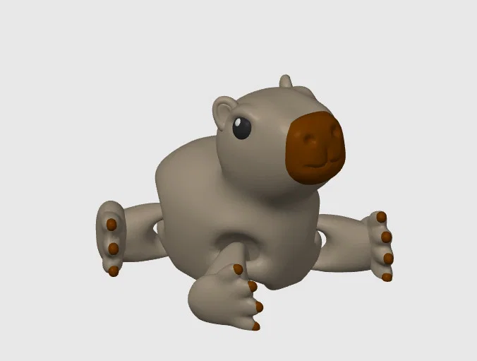 Mô hình 3D Capybara cử động linh hoạt - Đồ chơi Fidget dễ thương - Image 2