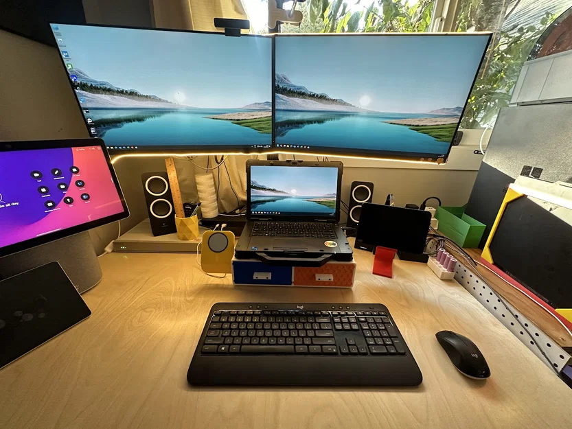 Gridfinity Laptop Riser có ngăn kéo 2 bộ 4x5 - Image 2