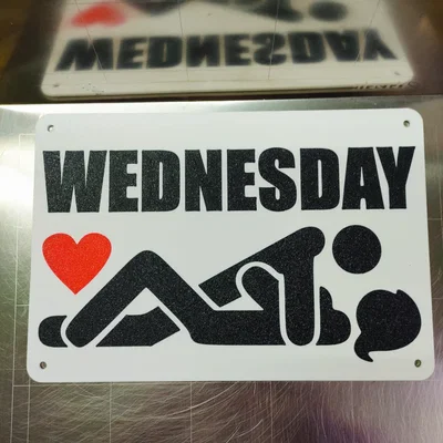 Středa - Wednesday (Bảng hiệu hài hước)