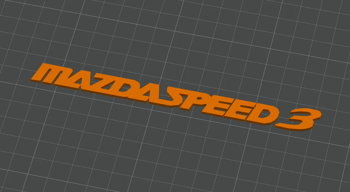 Logo trang trí 3D MazdaSpeed 3 sắc nét cho fan đam mê xe - Image 1