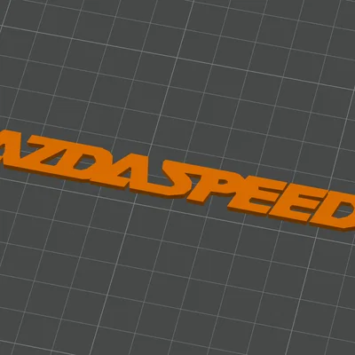 Logo trang trí 3D MazdaSpeed 3 sắc nét cho fan đam mê xe
