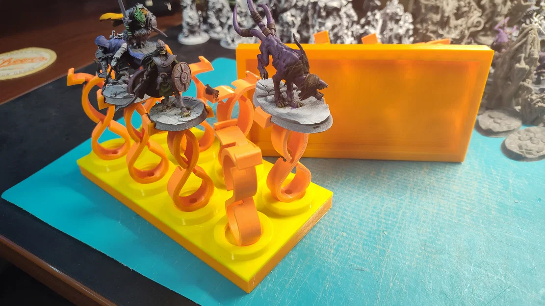 Đế giữ mô hình Miniature Painting Handle 8 vị trí in 3D tiện lợi - Image 1