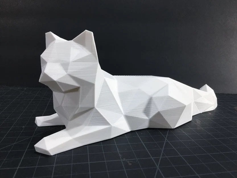 Mô hình mèo Low Poly trang trí bàn làm việc cực chất - Image 1