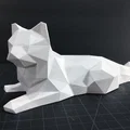 Mô hình mèo Low Poly trang trí bàn làm việc cực chất - Thumbnail 1