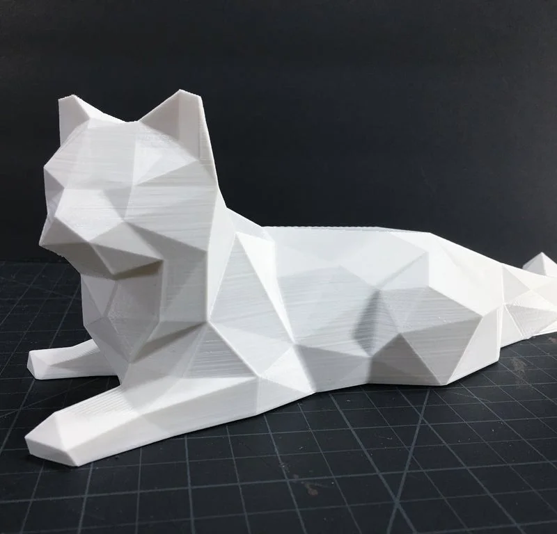 Mô hình mèo Low Poly trang trí bàn làm việc cực chất