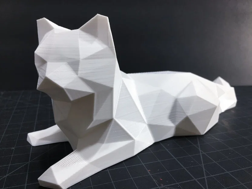 Mô hình mèo Low Poly trang trí bàn làm việc cực chất - Image 2