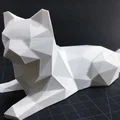 Mô hình mèo Low Poly trang trí bàn làm việc cực chất - Thumbnail 2