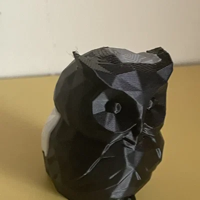 Mô hình cú mèo Low Poly đa sắc (Cute Multi Color Low Poly Owl)
