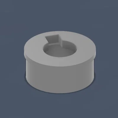 Nút chặn gắn tường dạng lỗ khóa (KeyHole Mounting Plug) 3D