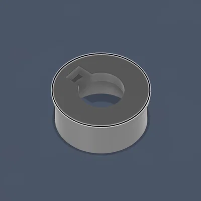 Nút chặn gắn tường dạng lỗ khóa (KeyHole Mounting Plug) 3D