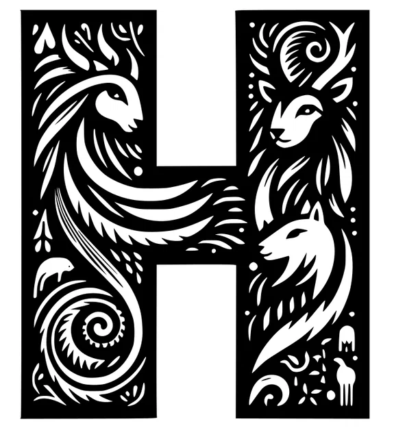 Mô hình trang trí chữ H nghệ thuật - Crazy Alphabet 20cm - Image 1