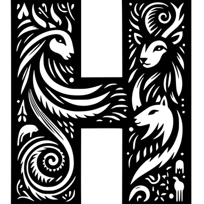 Mô hình trang trí chữ H nghệ thuật - Crazy Alphabet 20cm
