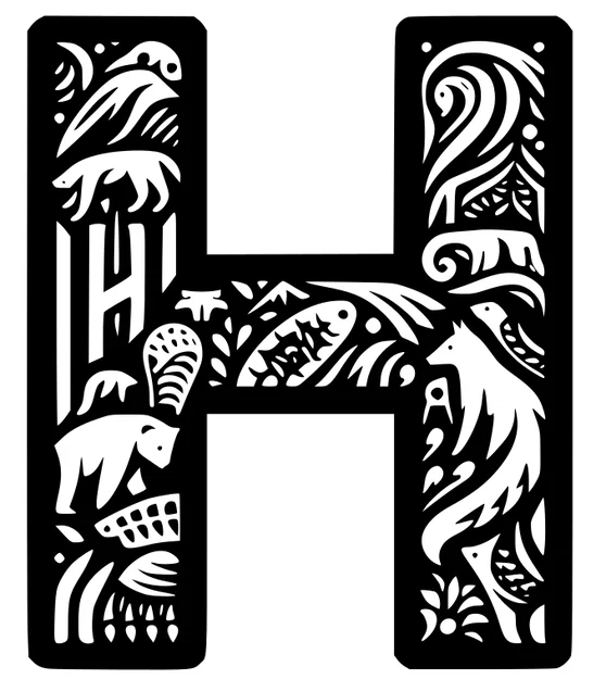 Mô hình trang trí chữ H nghệ thuật - Crazy Alphabet 20cm - Image 2