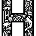 Mô hình trang trí chữ H nghệ thuật - Crazy Alphabet 20cm - Thumbnail 2
