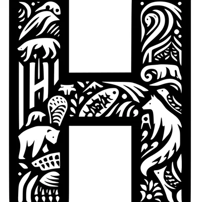 Mô hình trang trí chữ H nghệ thuật - Crazy Alphabet 20cm