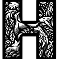 Mô hình trang trí chữ H nghệ thuật - Crazy Alphabet 20cm - Thumbnail 3