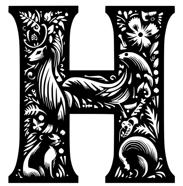 Mô hình trang trí chữ H nghệ thuật - Crazy Alphabet 20cm - Image 4
