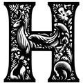 Mô hình trang trí chữ H nghệ thuật - Crazy Alphabet 20cm - Thumbnail 4