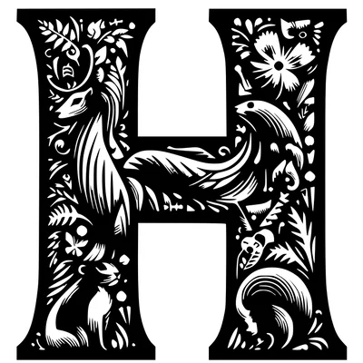 Mô hình trang trí chữ H nghệ thuật - Crazy Alphabet 20cm