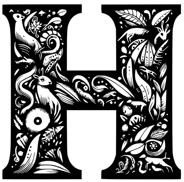 Mô hình trang trí chữ H nghệ thuật - Crazy Alphabet 20cm - Image 6