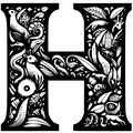 Mô hình trang trí chữ H nghệ thuật - Crazy Alphabet 20cm - Thumbnail 6
