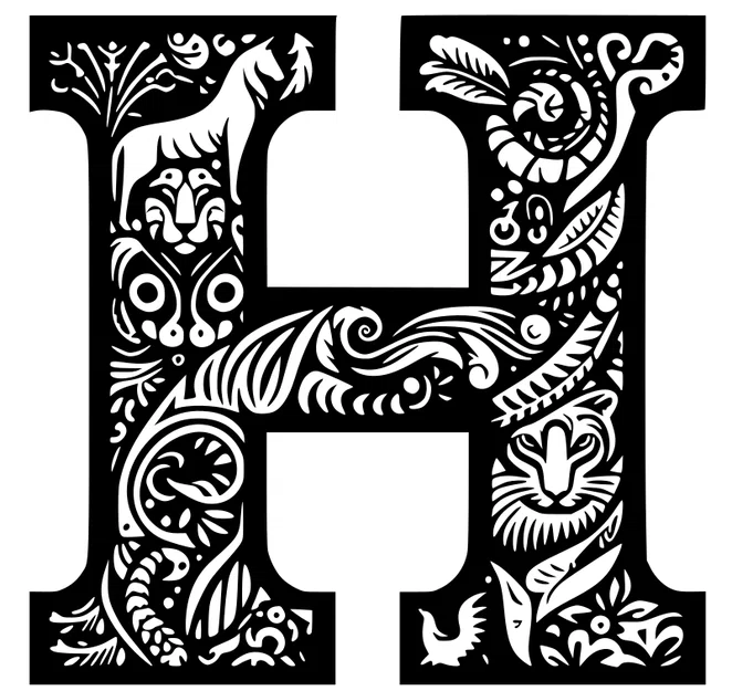 Mô hình trang trí chữ H nghệ thuật - Crazy Alphabet 20cm - Image 7